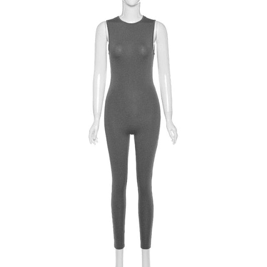 Autumn Winter Jumpsuit Streetwear Long Sleeve Bodycon Solid Sport Fitness Overalls The Clothing Company Sydney