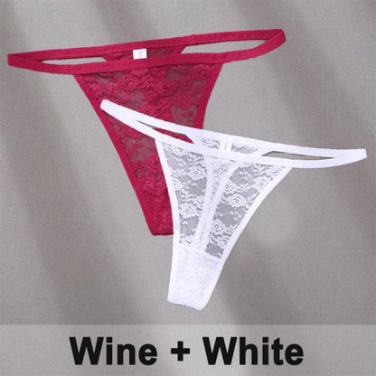 2 pack Women's Underwear Lace Panties Floral Lingerie Panties Thong G-String Pantys Perspective Intimates The Clothing Company Sydney