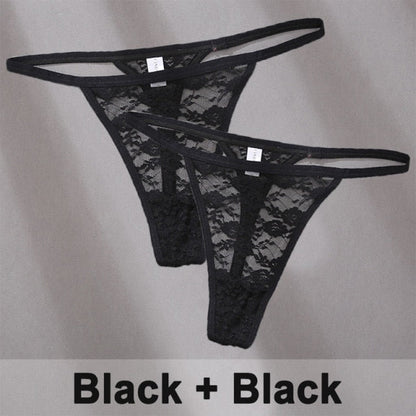 2 pack Women's Underwear Lace Panties Floral Lingerie Panties Thong G-String Pantys Perspective Intimates The Clothing Company Sydney