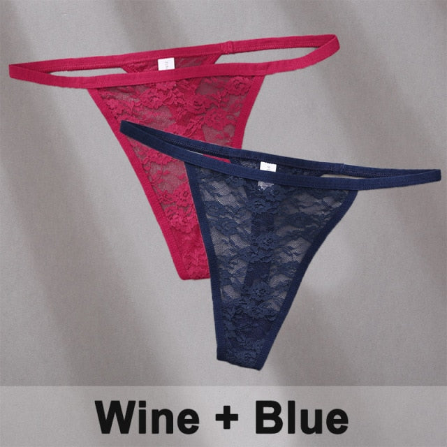 2 pack Women's Underwear Lace Panties Floral Lingerie Panties Thong G-String Pantys Perspective Intimates The Clothing Company Sydney