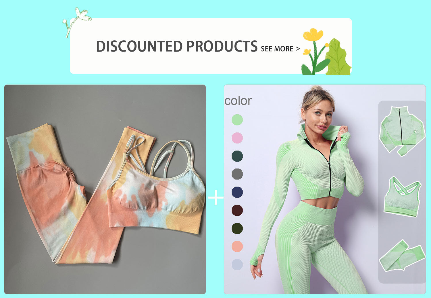 2 Piece Dye Seamless yoga set  Women gym fitness clothing sportswear sports bra high waist gym leggings sports suits yoga suits The Clothing Company Sydney