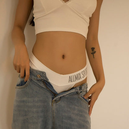 3 Pack Women's Cotton T-Back Panties Set Underwear Seamless Letter Solid Thongs G-String Low Waist Lingerie The Clothing Company Sydney