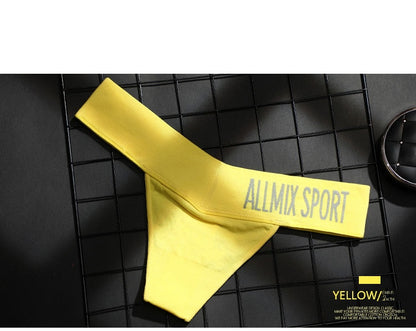 3 Pack Women's Cotton T-Back Panties Set Underwear Seamless Letter Solid Thongs G-String Low Waist Lingerie The Clothing Company Sydney