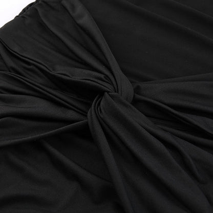 Strappy Ruched Black Irregular Elegant Backless Long Dress Party Summer Dress The Clothing Company Sydney