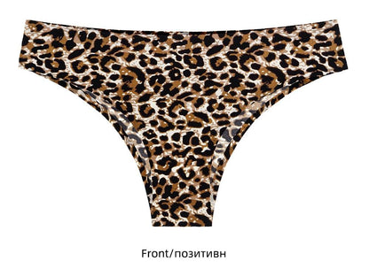1 Piece Women's Panties Underwear Seamless Sports Leopard T-back G-string Thongs Ice Silk Briefs The Clothing Company Sydney