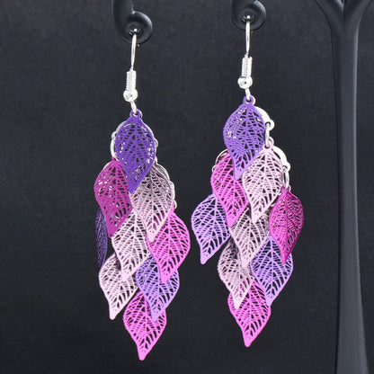 Charm White Black Enamel Gold Leaf Drop Earrings Fashion Jewelry The Clothing Company Sydney