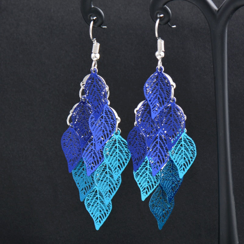 Charm White Black Enamel Gold Leaf Drop Earrings Fashion Jewelry The Clothing Company Sydney