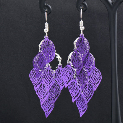 Charm White Black Enamel Gold Leaf Drop Earrings Fashion Jewelry The Clothing Company Sydney