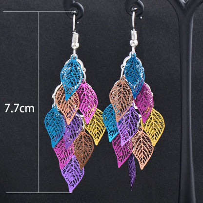 Charm White Black Enamel Gold Leaf Drop Earrings Fashion Jewelry The Clothing Company Sydney