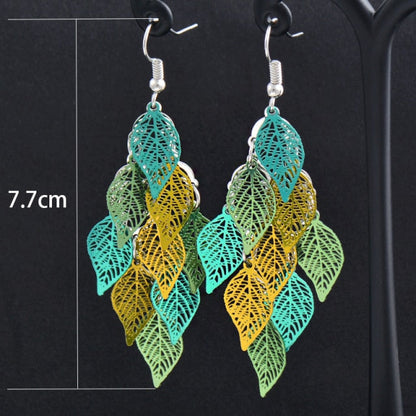 Charm White Black Enamel Gold Leaf Drop Earrings Fashion Jewelry The Clothing Company Sydney