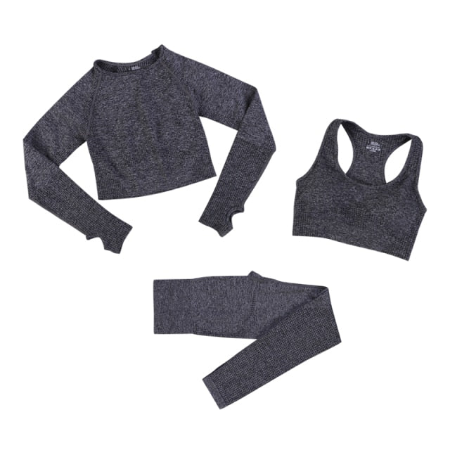 2 Piece Gym Sportwear Yoga Set Suit for Fitness Sport Outfit Seamless Leggings Sports Shorts Top Workout Set The Clothing Company Sydney