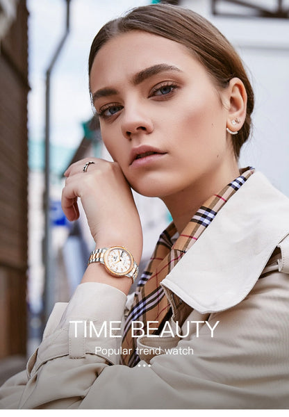 Ladies Mechanical Miyota Movt Stainless Steel Wristwatch Sapphire Automatic Self-wind Bracelet Watch The Clothing Company Sydney