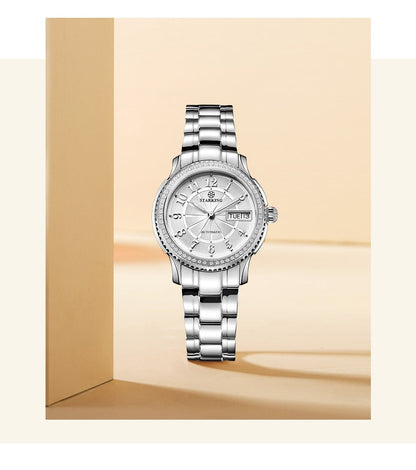 Ladies Mechanical Miyota Movt Stainless Steel Wristwatch Sapphire Automatic Self-wind Bracelet Watch The Clothing Company Sydney