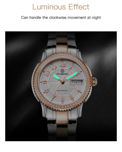 Ladies Mechanical Miyota Movt Stainless Steel Wristwatch Sapphire Automatic Self-wind Bracelet Watch The Clothing Company Sydney