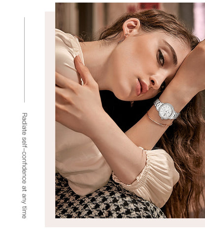 Ladies Mechanical Miyota Movt Stainless Steel Wristwatch Sapphire Automatic Self-wind Bracelet Watch The Clothing Company Sydney