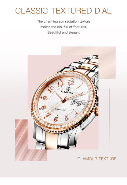 Ladies Mechanical Miyota Movt Stainless Steel Wristwatch Sapphire Automatic Self-wind Bracelet Watch The Clothing Company Sydney