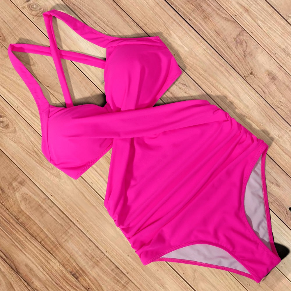 Cut Out One Piece Swimsuit Push Up Swimming Suit Bathing Suit Halter Beachwear Monokini Swimwear The Clothing Company Sydney