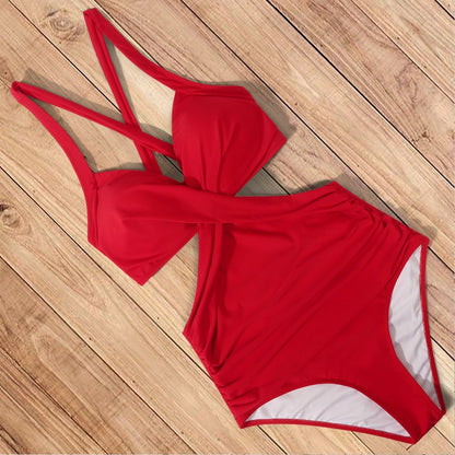 Cut Out One Piece Swimsuit Push Up Swimming Suit Bathing Suit Halter Beachwear Monokini Swimwear The Clothing Company Sydney