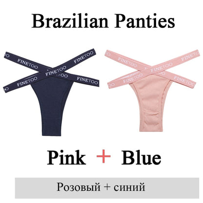 2 Pack Summer Brazilian Panties for Women Low Rise Cotton Panties Front Cross Underwear Breathable Lingerie Briefs The Clothing Company Sydney