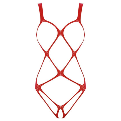 Fishnet Bodysuit Bandage Clubwear See Through Sheer Long Sleeve Open Crotch High Cut Leotard Lingerie Bodysuit The Clothing Company Sydney