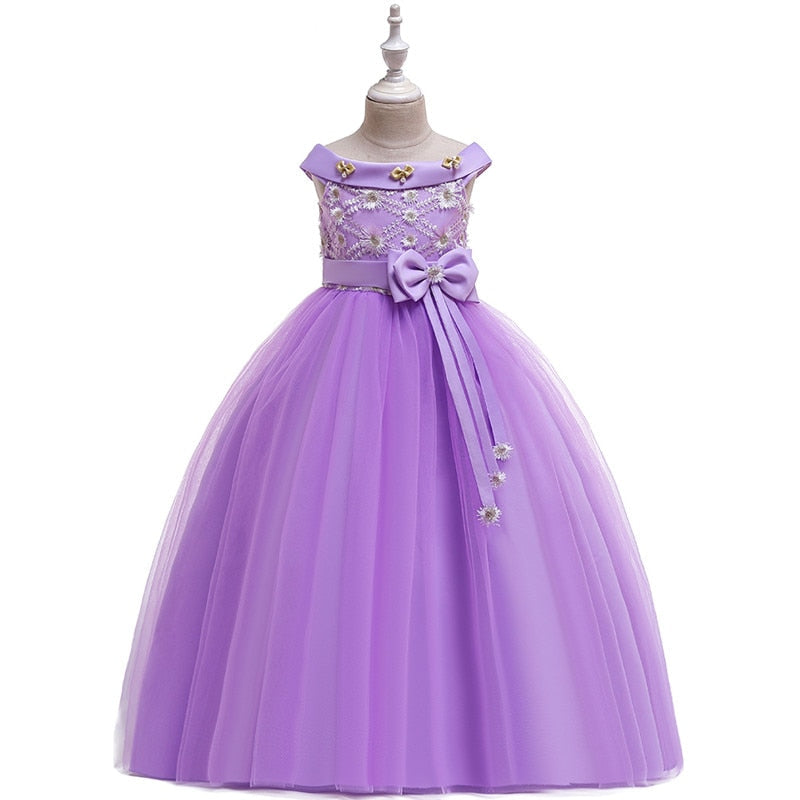 Summer Girls Long Bridesmaid Kids Dresses For Girls Children Princess Flower Girl Party Wedding Dress The Clothing Company Sydney