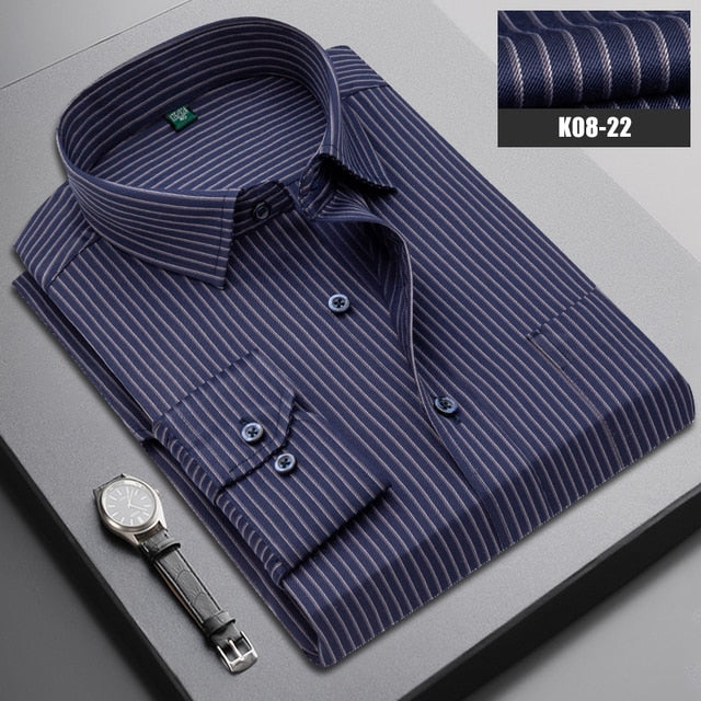 Boutique Men Clothing Business Casual Striped Plaid Regular Fit Men's Dress Shirt The Clothing Company Sydney