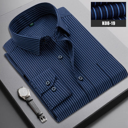 Boutique Men Clothing Business Casual Striped Plaid Regular Fit Men's Dress Shirt The Clothing Company Sydney