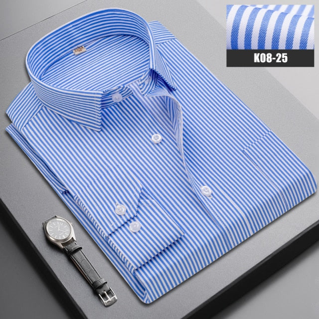 Boutique Men Clothing Business Casual Striped Plaid Regular Fit Men's Dress Shirt The Clothing Company Sydney