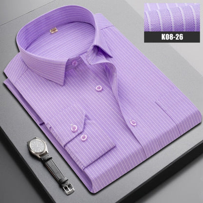 Boutique Men Clothing Business Casual Striped Plaid Regular Fit Men's Dress Shirt The Clothing Company Sydney