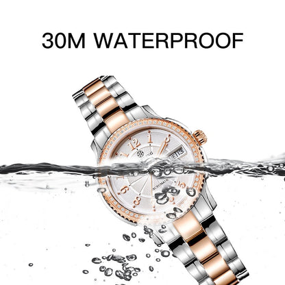 Ladies Mechanical Miyota Movt Stainless Steel Wristwatch Sapphire Automatic Self-wind Bracelet Watch The Clothing Company Sydney