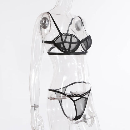 2 Piece Sensual Lingerie Set Push Up Bra Set Underwire Underwear Transparent Ultra-thin Bralette Set The Clothing Company Sydney