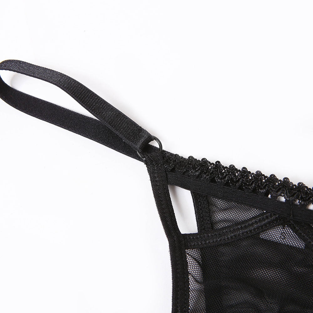 2 Piece Sensual Lingerie Set Push Up Bra Set Underwire Underwear Transparent Ultra-thin Bralette Set The Clothing Company Sydney