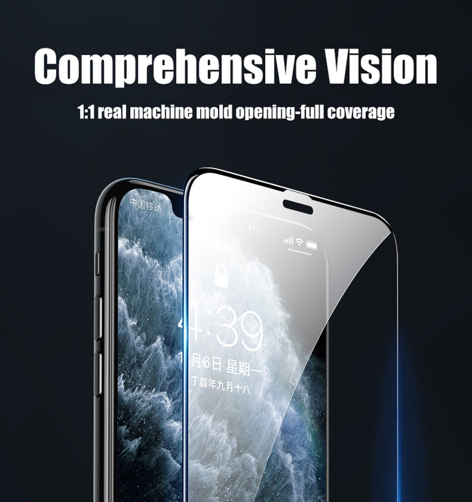 4 pack Full Cover Tempered Glass For iPhone 11 12 13 Pro Max Screen Protector For iPhone Xs Max XR 6 7 8 Anti-Spy Protective Glass The Clothing Company Sydney