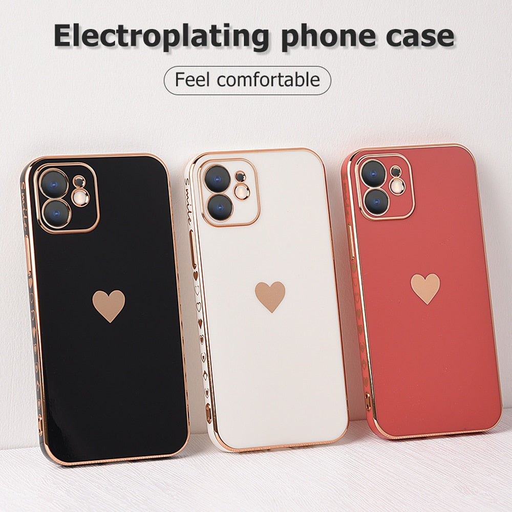 Solid Plating Lens Protection Phone Case For iPhone 12 11 Pro Max X XR XS Max 8  13 Pro Max Soft Cover Case The Clothing Company Sydney