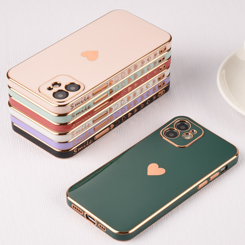 Solid Plating Lens Protection Phone Case For iPhone 12 11 Pro Max X XR XS Max 8  13 Pro Max Soft Cover Case The Clothing Company Sydney