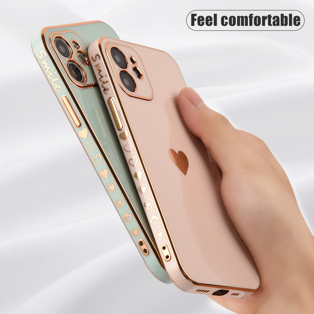 Solid Plating Lens Protection Phone Case For iPhone 12 11 Pro Max X XR XS Max 8  13 Pro Max Soft Cover Case The Clothing Company Sydney