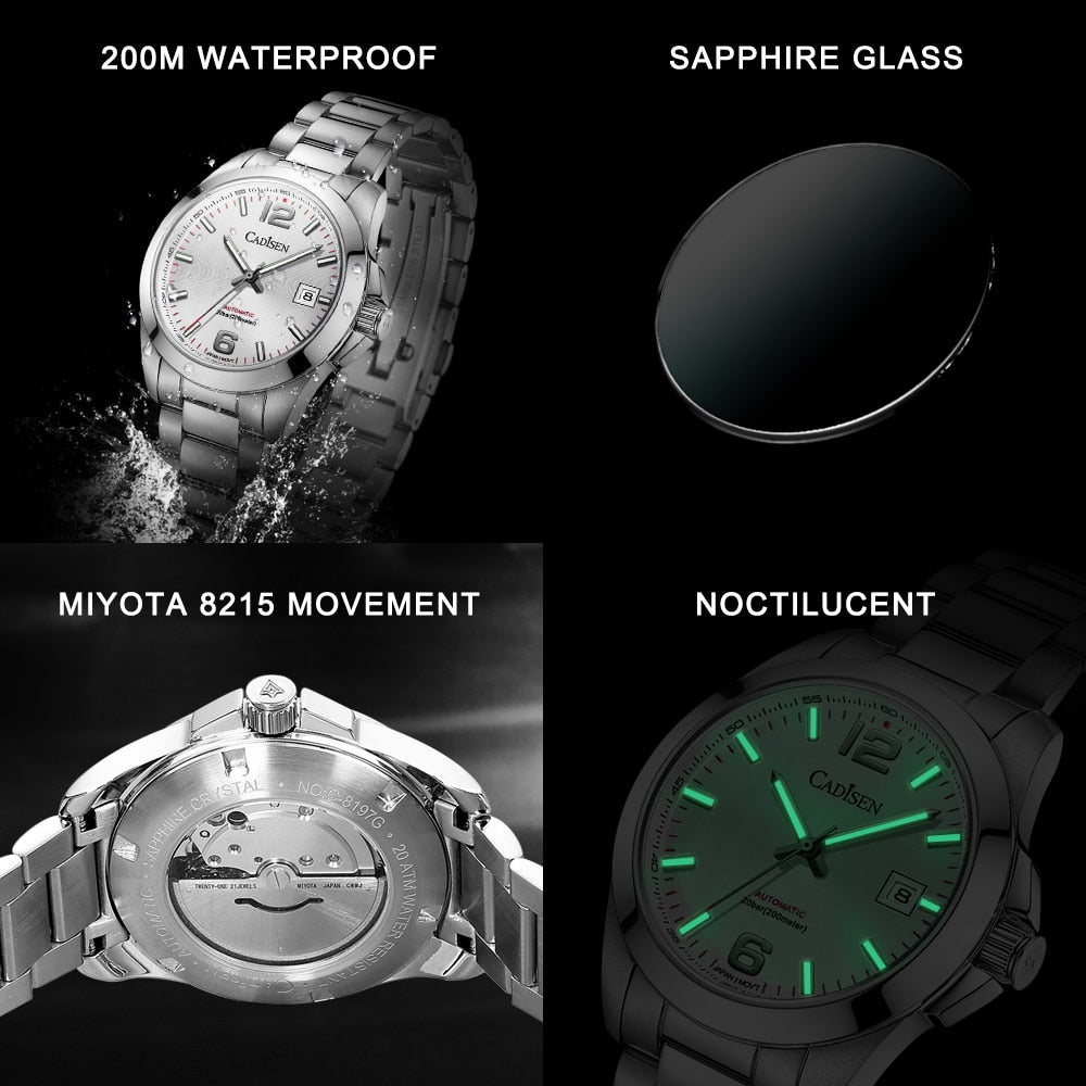 Men's Watches Automatic Mechanical Top Luxury Brand 39mm Classic Watch 200M Water Resistant Wristwatch The Clothing Company Sydney