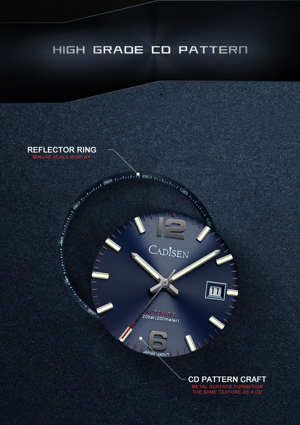 Men's Watches Automatic Mechanical Top Luxury Brand 39mm Classic Watch 200M Water Resistant Wristwatch The Clothing Company Sydney