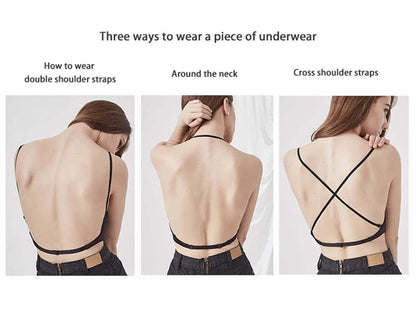 Thin French Lace U Backless Bras Underwear Seamless Bralette Top Comfort Breathable Wireless Lingerie The Clothing Company Sydney