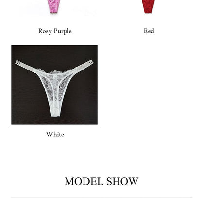 Sexy Lingerie For Women Underwear Rhinestone Lace Pantie G String Transparent T Back for Low Rise Ladies Briefs The Clothing Company Sydney