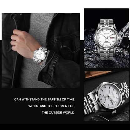 Men's Automatic Mechanical MIYOTA Movt Stainless Steel Business Calendar Week Display Water Resistant Watch The Clothing Company Sydney