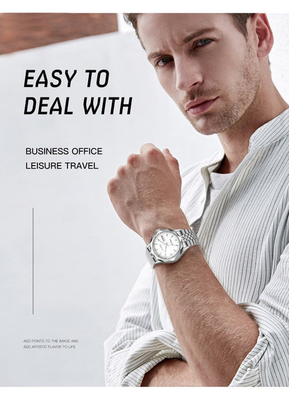 Men's Automatic Mechanical MIYOTA Movt Stainless Steel Business Calendar Week Display Water Resistant Watch The Clothing Company Sydney
