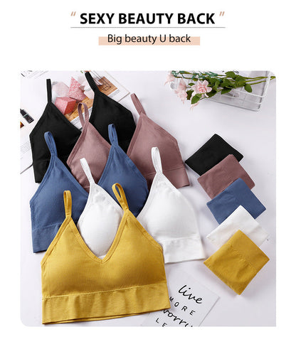 2 Piece Cotton Mix Underwear Short Ribbed Brassiere Thong Low Waist Panties Women Seamless Bra Lingerie Set The Clothing Company Sydney