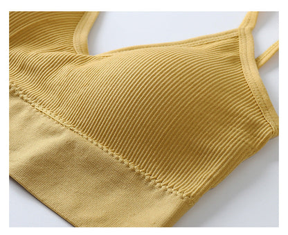 2 Piece Cotton Mix Underwear Short Ribbed Brassiere Thong Low Waist Panties Women Seamless Bra Lingerie Set The Clothing Company Sydney