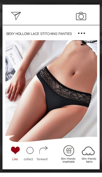 3 Pack Lace Underwear Panties Set Intimate Lingerie Cotton Briefs Transparent Undies The Clothing Company Sydney