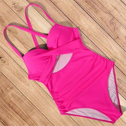 Cut Out One Piece Swimsuit Push Up Swimming Suit Bathing Suit Halter Beachwear Monokini Swimwear The Clothing Company Sydney