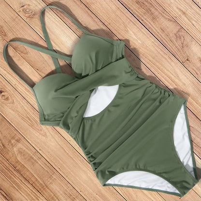 Cut Out One Piece Swimsuit Push Up Swimming Suit Bathing Suit Halter Beachwear Monokini Swimwear The Clothing Company Sydney