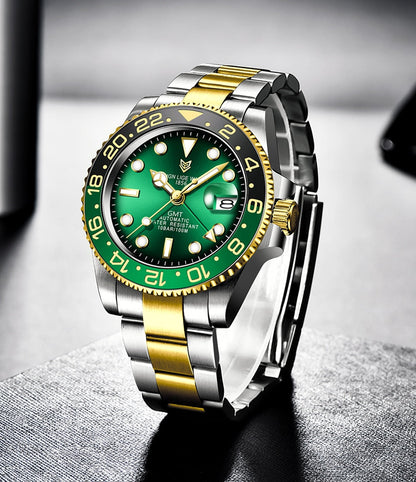 Designer Men's GMT Automatic Mechanical Ceramic Bezel 316L Stainless Steel 100ATM Clock Sapphire Glass Watch The Clothing Company Sydney