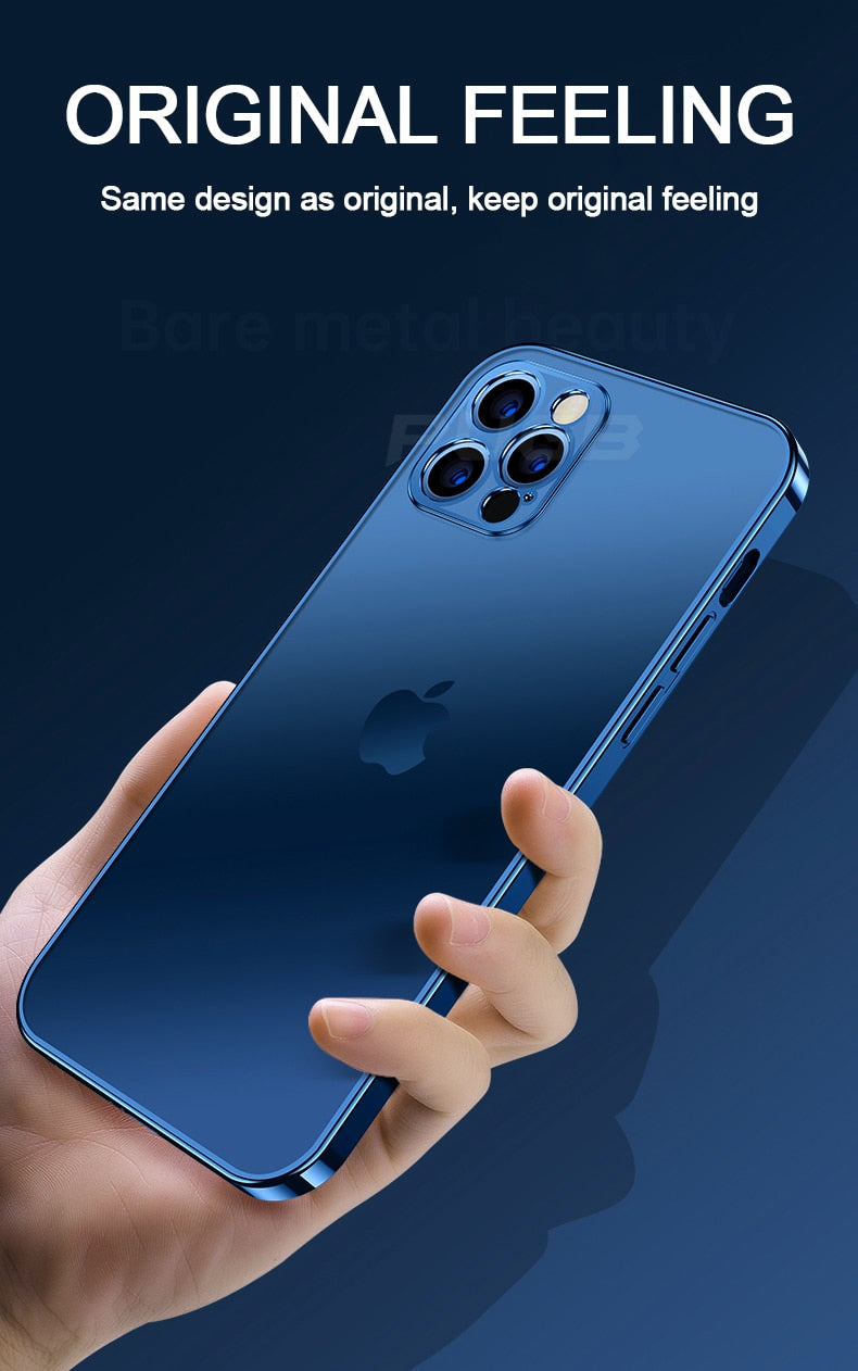 Luxury Plating Matte Transparent Soft Silicone Case for iPhone 11 12 13 Pro Max Mini XR X XS 7 8 Plus SE 2020 Shockproof Cover The Clothing Company Sydney