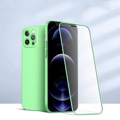 2 Piece 360 Front Tempered Glass+Matte Back PC Case For iPhone 13 12 11 Pro Max X XR XS 7 8Plus SE 2020 Full Protection Shockproof Cover The Clothing Company Sydney